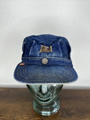 Vintage Levi Strauss Orange Tab Blue Denim Train Conductor Hat