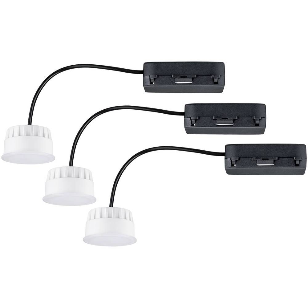 Luminaire encastrable LED Paulmann 92477 lot de 3 spots satin pour éclairer le salon et la cuisine