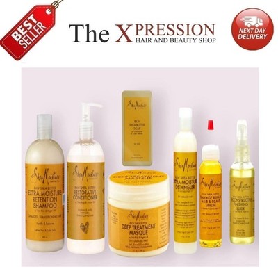 Shea Moisture Raw Shea Butter Shampoo Conditioner Entwirrer Sets Next Day UK