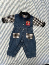 Vintage Disney Mickey Mouse Denim Romper 18-24 Months