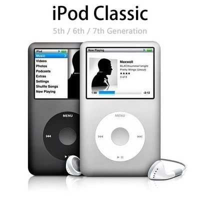 Mint Apple iPod Classic 5th 6th 7th Generation 80/160/256/512GB SSD New Battery - Image 1 of 4