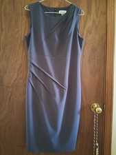 CALVIN KLEIN DRESS SIZE 6 GRAY KNEE LENGTH