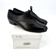 Barbette  s Vintage Black Leather Ballroom Dance Shoes Men  s Size 10M USA Made