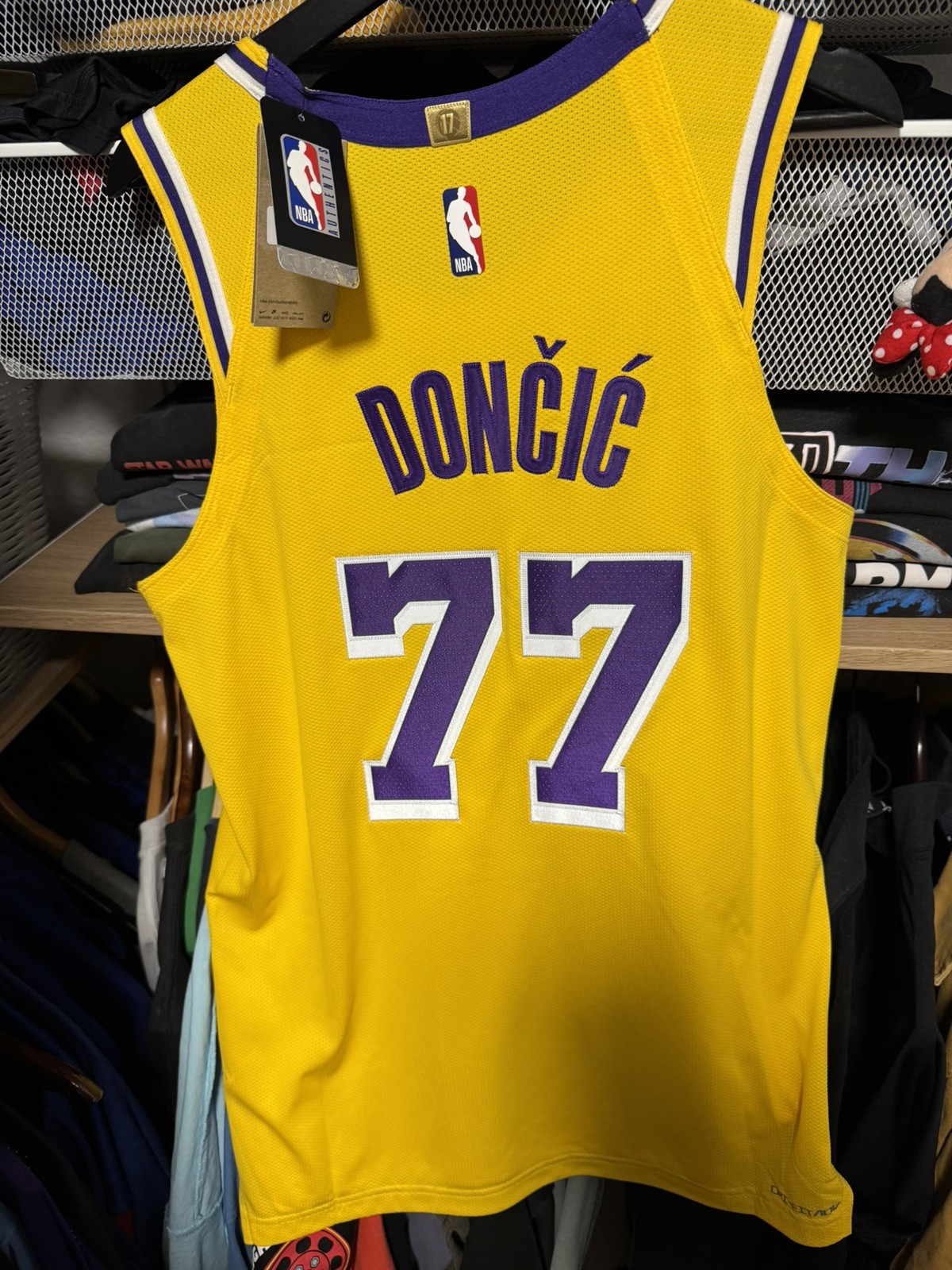 Nike Authentic Lakers Luka Doncic Jersey Size 44