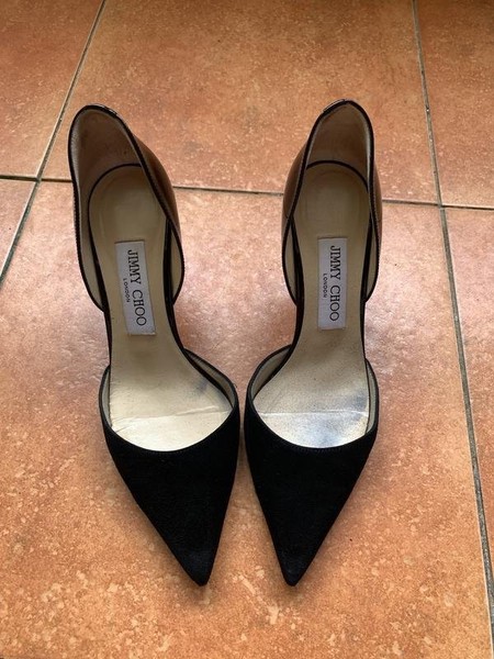 Women Jimmy Choo Heels Black Suede 36.5