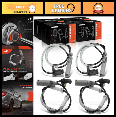 4PC ABS Wheel Speed Sensor Set for BMW 323i 325i 328i 128i Front & Rear, All Sid