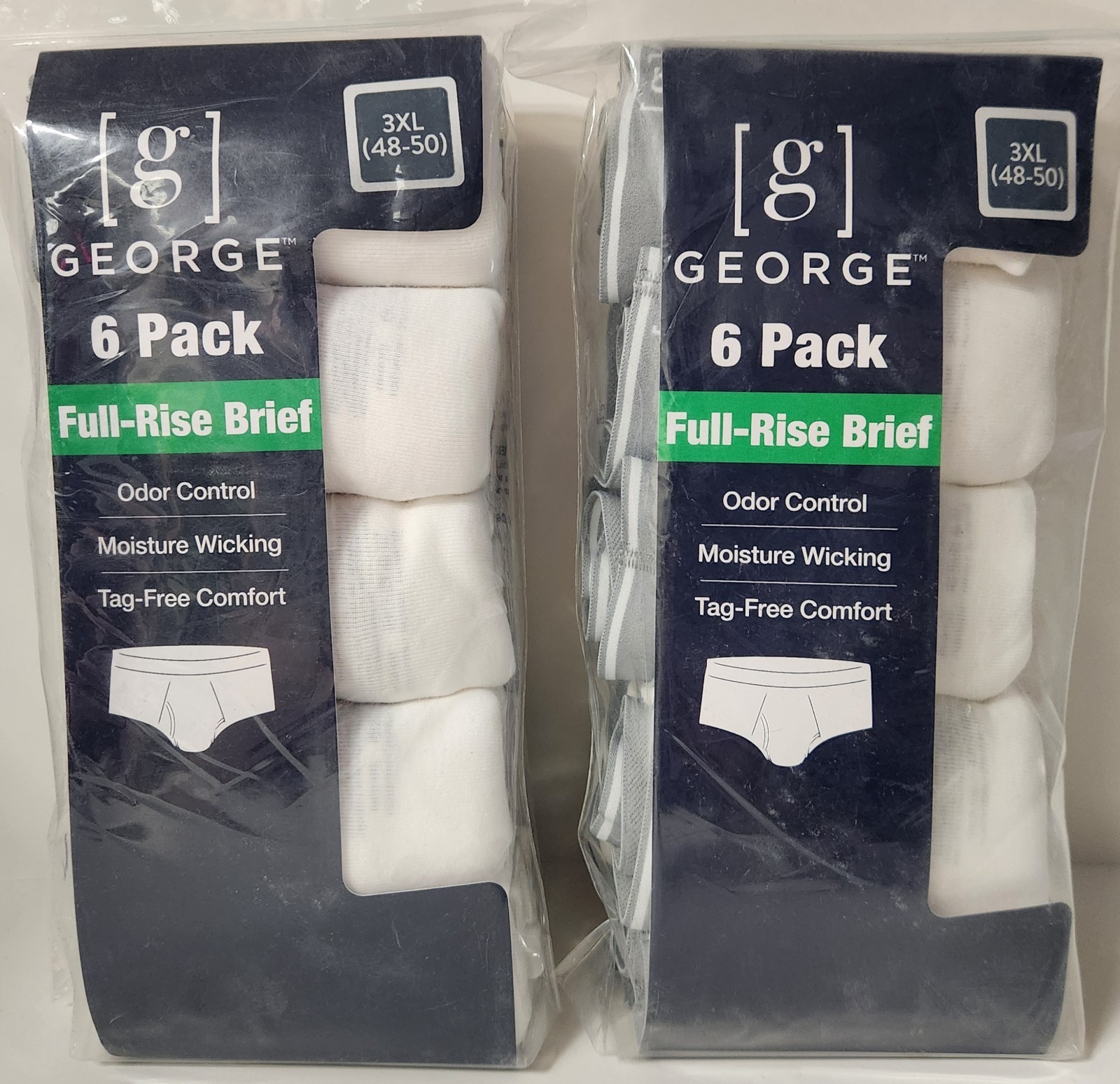 George Full-Rise Brief 6 Pack: 3XL 48-50 (2 Total) – New/Sealed - Thumbnail 1