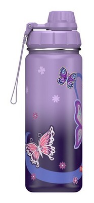Step by Step Stainless Steel Trinkflasche Sweet Butterfly violett dunkelviolett