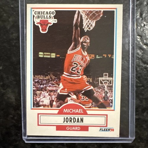 1990-91 Fleer - Michael Jordan #26 Black Line Above Biographical Information
