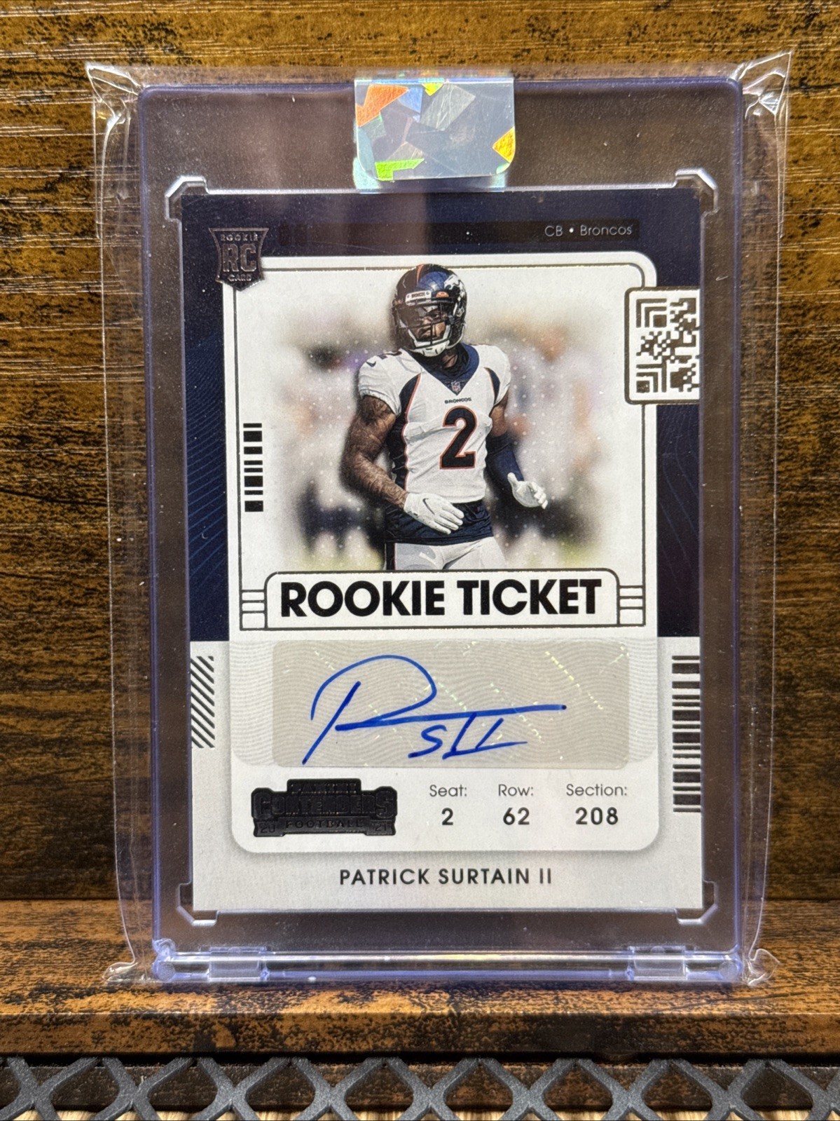 Patrick Surtain II 2021 Panini Contenders #145 Rookie Ticket Auto Denver Broncos
