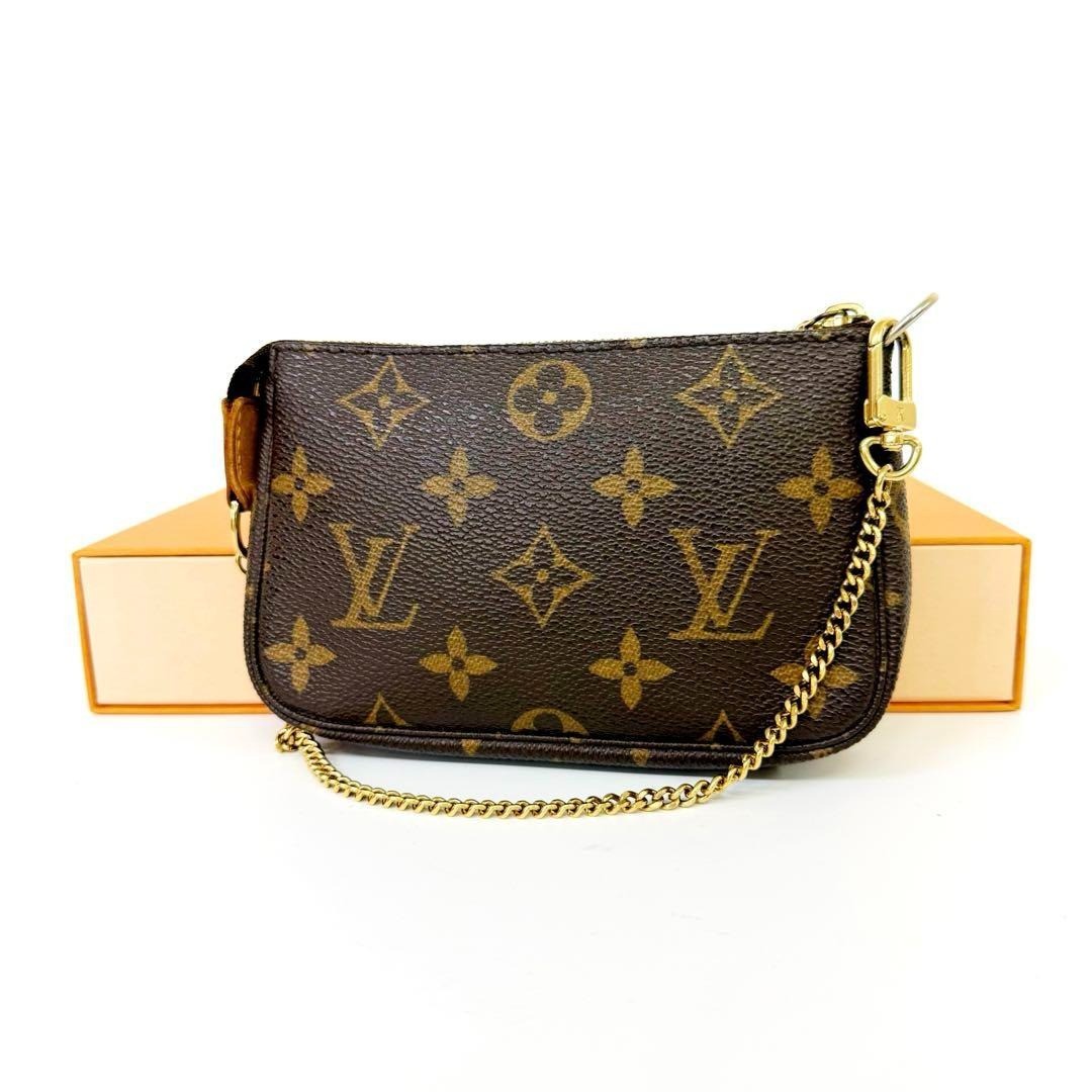 LOUIS VUITTON Monogram Mini Pochette Accessoires hand Bag From