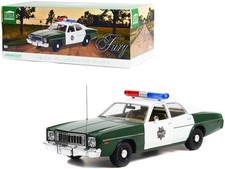 Greenlight 19116 1/18 1975 Plymouth Fury Green and White "Capitol