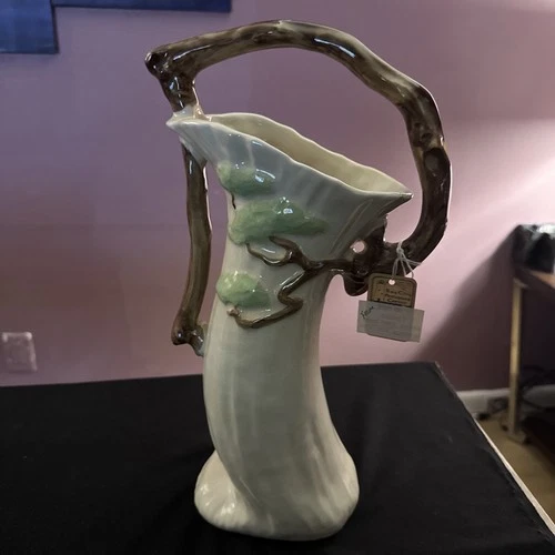 Roseville Art Pottery Ming Tree Vase White 510 - 14 Vintage Excellent Shape