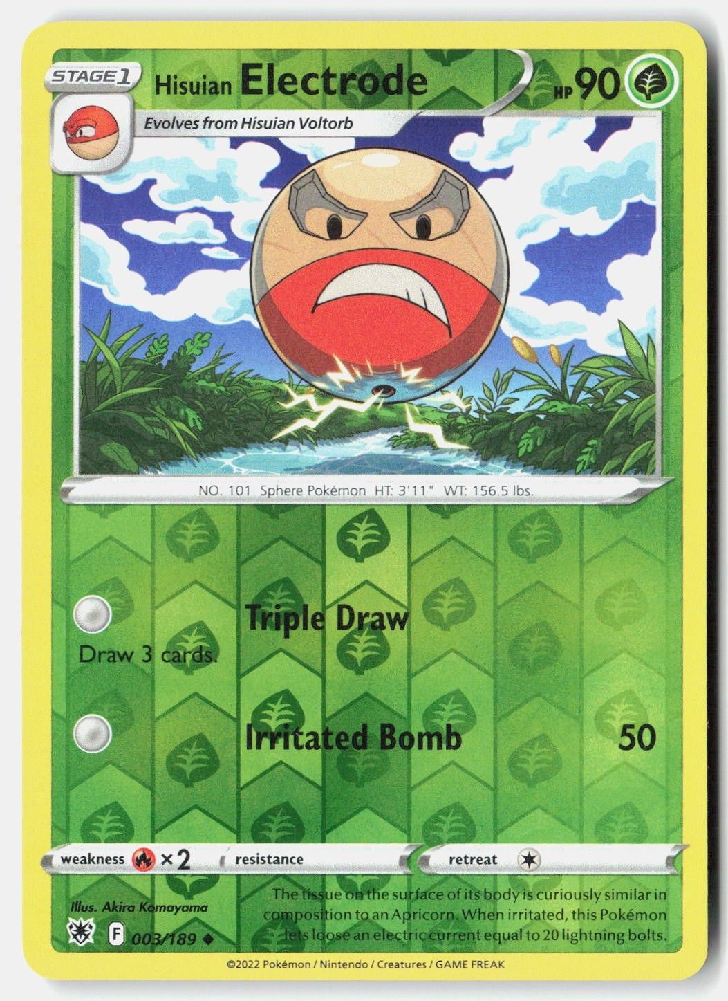 Hisuian Electrode 3/189 Astral Radiance Reverse Holo NM