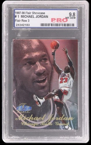 1997-98 Flair Showcase - Michael Jordan #1 Row 3 Pro Graded 9.8