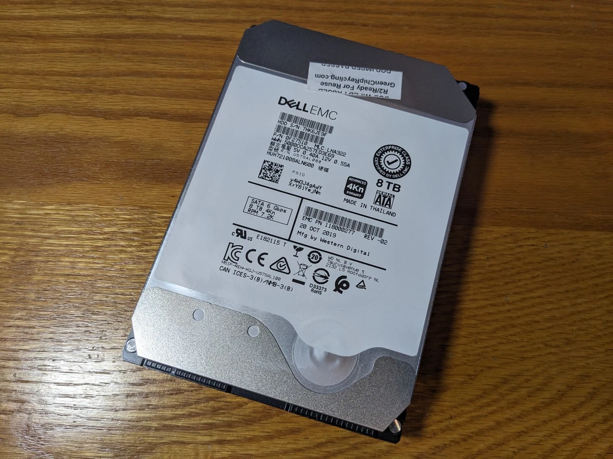 Western Digital Internal Hard Disk Drives 8 TB Storage Capacity