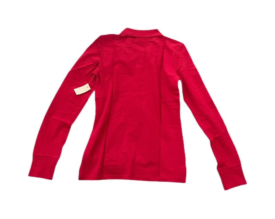 Camisa roja de manga larga con botones Aeropostale para niñas talla grande Foto 2 de 2