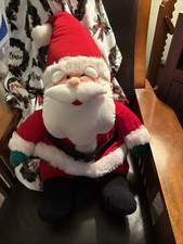 Vintage 1996 Christmas Stuffins 19  Tall Plush Sitting Santa Claus