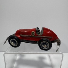 Vintage Schuco 1050 Grand Prix Racer Wind-Up Tin Toy Car Red D.R. Patent