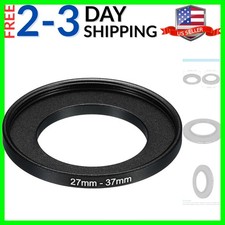 27mm-37mm Metal Step Up Ring, Camera Lens Filter Adapter Ring Aluminum Filter...