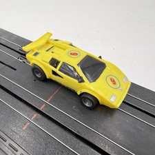 TYCO Yellow LAMBORGHINI COUNTACH HO Magnum 440-X2 SLOT CAR TESTED WATCH VIDEO
