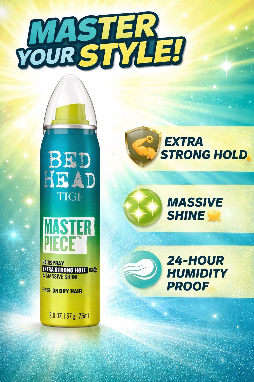 Tigi Bed Head Masterpiece Mini Hair Spray, 2 Ounce