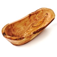 Baguetteschale aus Olivenholz, mit Naturrand