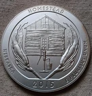 2015-P 5 oz .999 Silver ATB Quarter Homestead National Monument See Pics