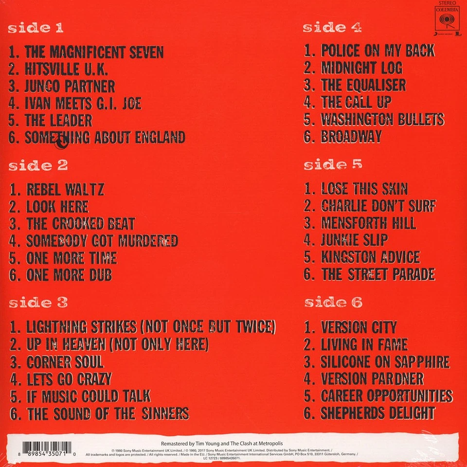 The Clash - Sandinista! (Vinyl 3LP - 1980 - EU - Reissue) - Bild 2 von 2