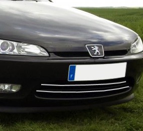 Baguette de calandre chromée Peugeot 406 Coupé 1997-2003 grille avant abs