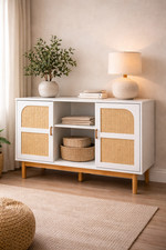 Console Table Cane Rattan Urban Outffiters White
