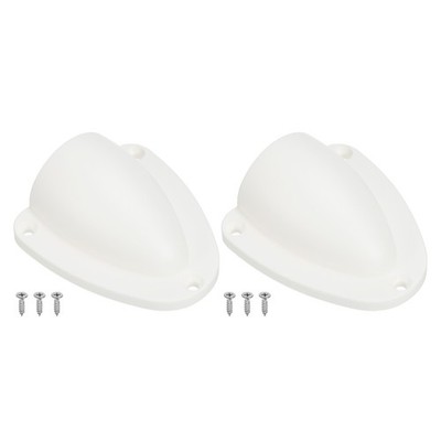 2-29/32 '' Marine Draht Kabel Vent Abdeckung, 2 Pcs Clam-shell Vent Kappe, weiß