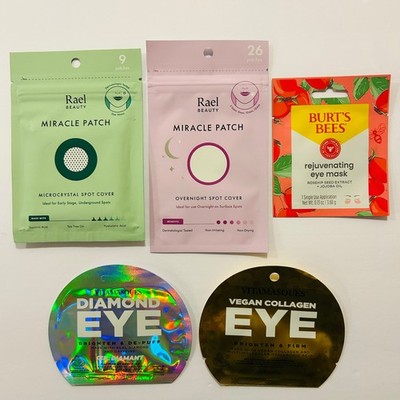 BURTS BEES | VITAMASQUES Vegan Collagen Eye + Diamond Eye | RAEL MIRACLE PATCHES