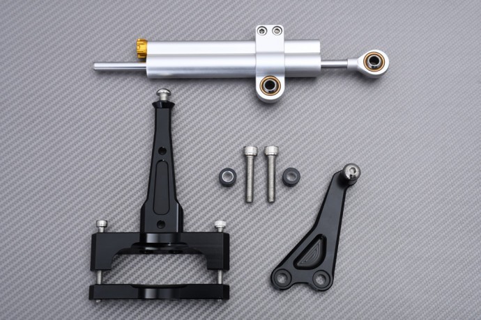 Amortisseur de direction Honda CB300R en aluminium CNC anodisé noir pour rigidité supérieure