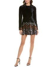 Valentino Silk-Blend Shift Dress Women's Black 38