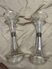 2 vintage drugstore soda fountain store display storage glass shelf risers 12.5" — photo 1