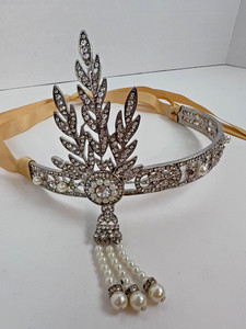 Women's Flapper Headress Headband Costume Accessory Metal, Rhinestones & Pearls