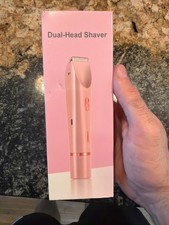 Womens Dual-Head Shaver Electric Razor Waterproof Rechargeable Pink USB C Wet Dr