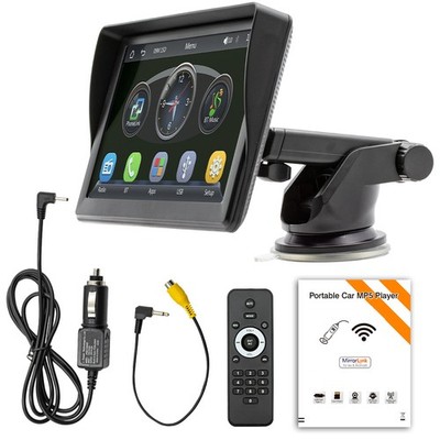 Portable 7'' HD Touch Screen Multimedia Player for Wireless CarPlay Mirror Link