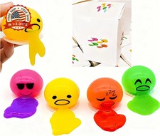 Funny Stress Egg Slime Toy 4Pcs Vomiting Yolk for Party Favors