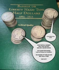 PARTIAL BARBER HALF DOLLAR SET 1892-1915 w/63 90% Silver Coins COBM-9366