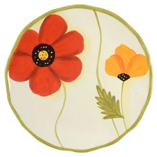Clay Art Poppies Dinner Plate 8985304