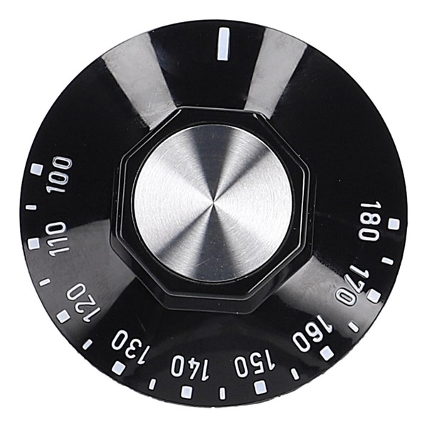 Knebel Drehknopf 50 Mm Schwarz FüR Thermostat 100-180° Fritteuse Ego 0000524813-image
