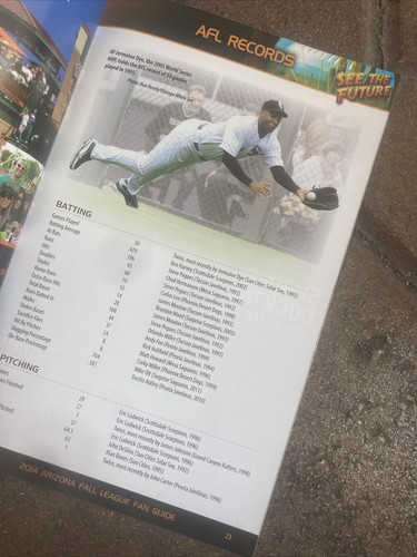 2014 Arizona Fall League FAN Guide Baseball Publication - Picture 12 of 17