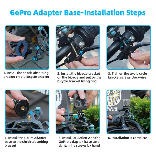 Bicycle Shock Absorber Mount Bracket Universal Bike Holder For Insta360 Camera - Picture 14 of 17