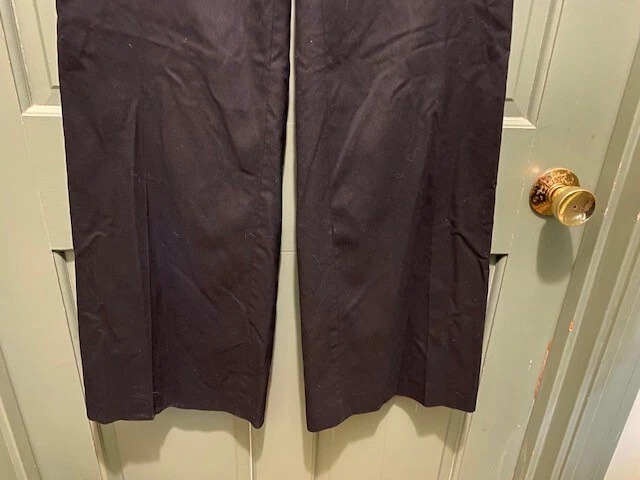 Pantalón Pantalón Trina Turk Acampanado Pierna Ancha Talla 10 Negro Carrera Minimalista Preppy Foto 3 de 4