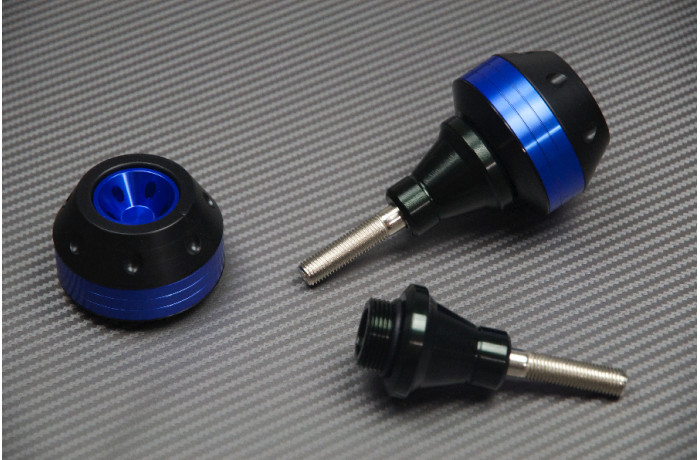 Curseurs de cadre HONDA CBR 600 F PC31 anti-choc et tampons de protection bleus
