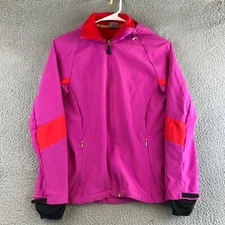Nike Sphere Pro Jacket Women's Size Small Pink Full Zip Hooded Embroidered Logo