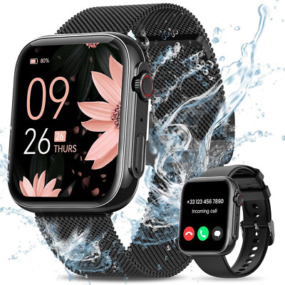 Smartwatch Damen Frauen mit Telefonfunktion Armbanduhr für iPhone Samsung Huawei