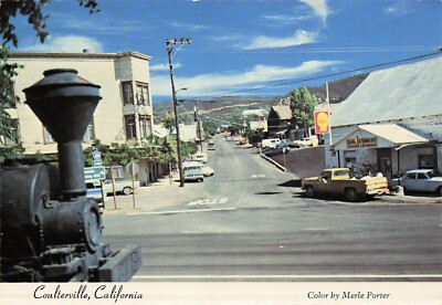 Coulterville CA California Gold Rush Mining Town Train Depot 6x4 Postcard H36